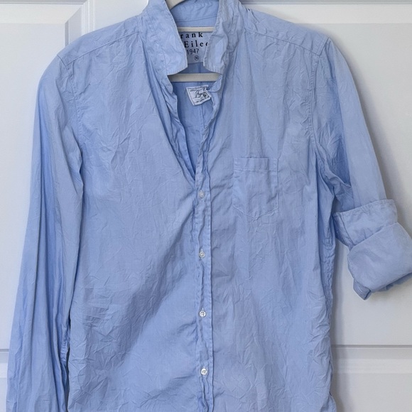 Frank & Eileen Barry crinkle in light blue (XL FITS LIKE A L) NWOT - Picture 4 of 5